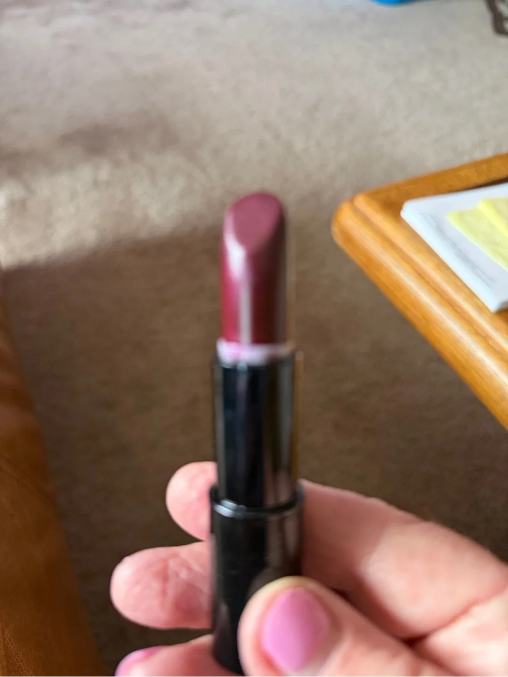 Creamy Deep Pretty Burgundy Berry Lipstick - Unknown Brand